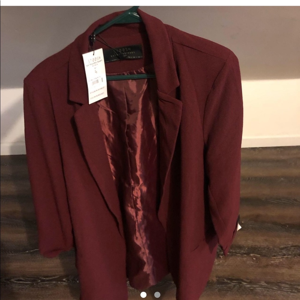 burgundy cardigan